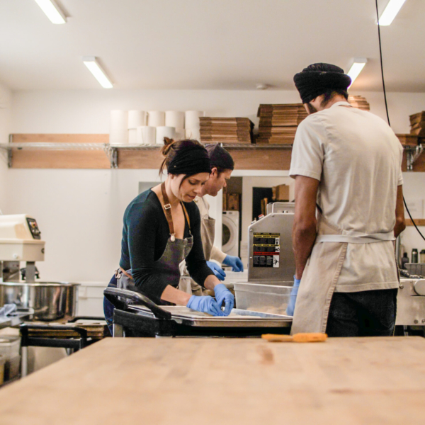 The team at Alkeme making bagels