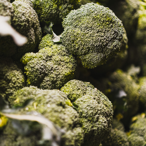 Broccoli display at the Co-op.